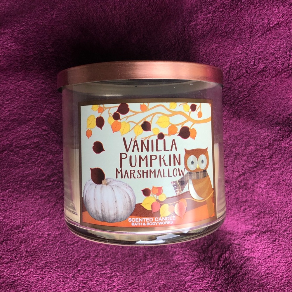 BBW Vanilla Pumpkin Marshmallow 3 Wick Candle